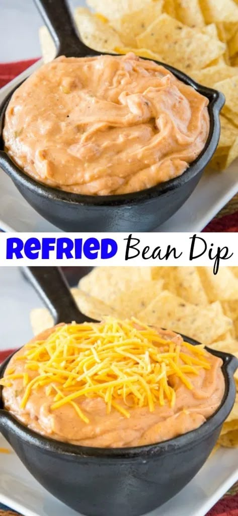 Bean Dip Recipes Refried, Easy Bean Dip, Refried Bean Dip, Bean Dip Recipe, Refried Bean, Easy Homemade Salsa, Bean Dip Recipes, Sauce Spaghetti, Cheesy Dip