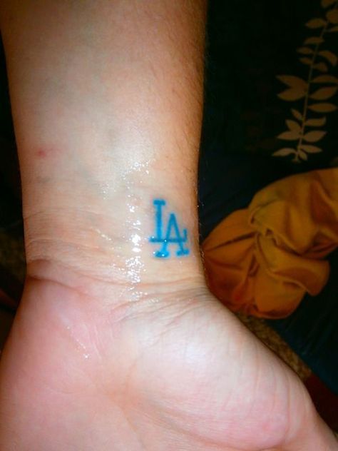 La Dodgers Tattoo, Dodger Tattoo, Dodgers Tattoo, Atheist Tattoo, Baseball Tattoo, Baseball Tattoos, Los Angeles Tattoo, Simple Tattoos For Women, Dodger Baseball