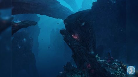 Cool mysterious foggy place with cliffs Plane Of Water Dnd, Elemental Plane Of Water, Gunung Everest, Underwater Wallpaper, Ocean Images, Underwater City, Virtual Museum, Deep Ocean, Ocean Wallpaper