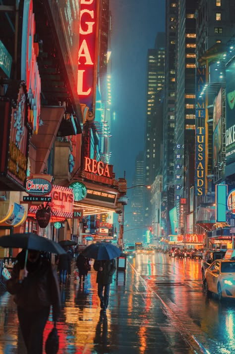 Painting Moodboard, New York Wallpaper, New York Pictures, City Painting, New York Aesthetic, Walking In The Rain, 수채화 그림, City Vibe, City Wallpaper