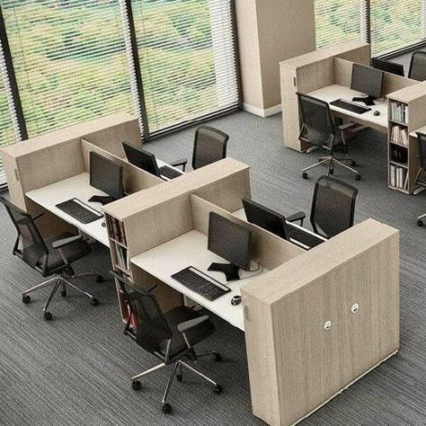 Cubicles Office Design, Cubicle Office Design, Office Cubicle Design, Open Office Design, Office Layout Ideas, Cubicle Design, Small Office Design Interior, Workstations Design, Office Cubicles