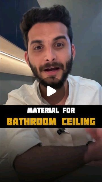 #Secret Artist😍😎 on Instagram: "Which material is the  best for bathroom ceiling?✅️ . . . . . . . . . . . @follow for more motivational and inspirational of the interior designer @houmeindia  @kavzat_interior . . . . . . . . . . #kavzatinterior #houmeindia #viralreels #viral #motivational #inspirational #innovative #sections #trendingnow #trending #bathroom #bathroomceiling #ceiling #gypsum #makeover #materials #pop #pvc #pvcpanel #modernhomedesign #interiorinspiration #interiordesign #interiorstyling" Pvc Ceiling Design For Bathroom, Pvc Ceiling For Bathroom, Pvc Bathroom Ceiling, Pvc Ceiling Design Bathroom, False Ceiling Materials, Bathroom Fall Celling Design, False Ceiling For Bathroom, Bathroom Pop Ceiling Design, Washroom Ceiling Design