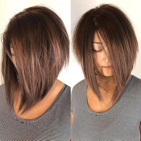 Bob Lung, Edgy Bob Haircuts, Messy Bob Haircut, Pin Straight Hair, Long Angled Bob, Angled Bob Hairstyles, Messy Bob Hairstyles, Stacked Bob Haircut, Angled Bob