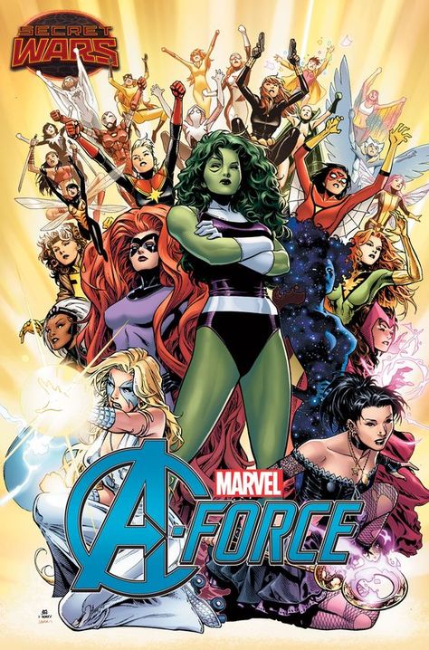 Marvel announces 'A-Force,' the first all-female Avengers team | EW.com: Female Avengers, Female Heroes, Avengers Team, Online Comic Books, Women Of Marvel, Kitty Pryde, Univers Marvel, Superhero Team, Female Superhero