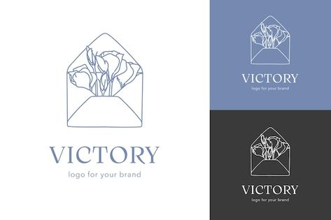 Envelope logo with a bouquet of roses in... | Premium Vector #Freepik #vector #logo #envelope #rose #illustration Envelope Logo Design, Envelope Logo, Victory Logo, Corporate Identity Mockup, Turquoise Logo, Origami Logo, A Bouquet Of Roses, Logo With A, Rose Illustration