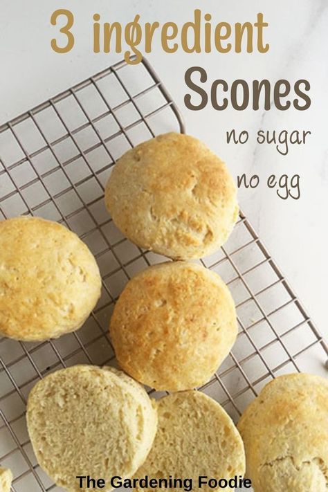 Enjoy a batch of buttery 3 ingredient scones, prepared and baked in under 30 minutes! A classic recipe super easy to make, plus my secret tip for light, soft, perfect scones every time. 3 Ingredient Scones, Best Scone Recipe, Drop Scones, Scones Recipe Easy, Scones Easy, 3 Ingredient Recipes, Easy Eat, Scone Recipe, Recipe Card