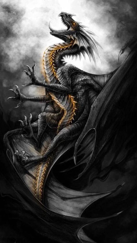 Dragon Medieval, Dragon Wallpaper, Dragon's Lair, Cool Dragons, Mythical Beast, 다크 판타지, Dragon Pictures, Dragon Wings, Fire Dragon