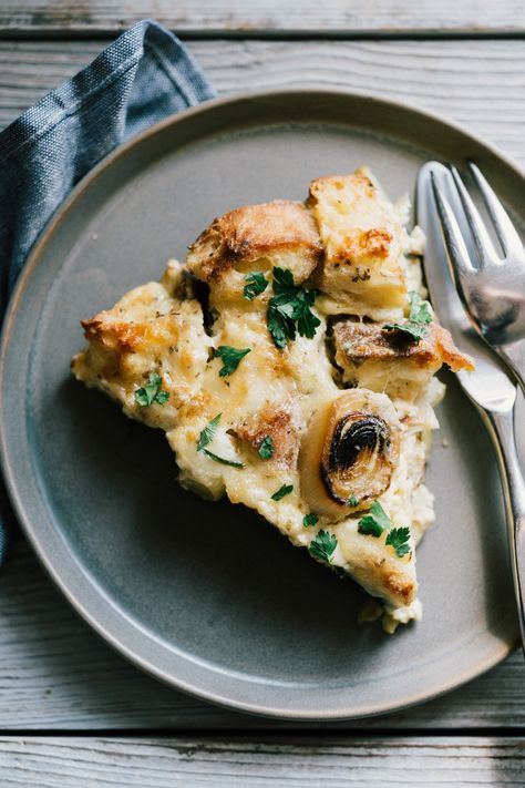 Sprouted Kitchen, Mushroom Leek, Salty Food, Breakfast Frittata, Spinach And Cheese, Christmas Breakfast, Holiday Kitchen, Fresh Bread, Breakfast Time