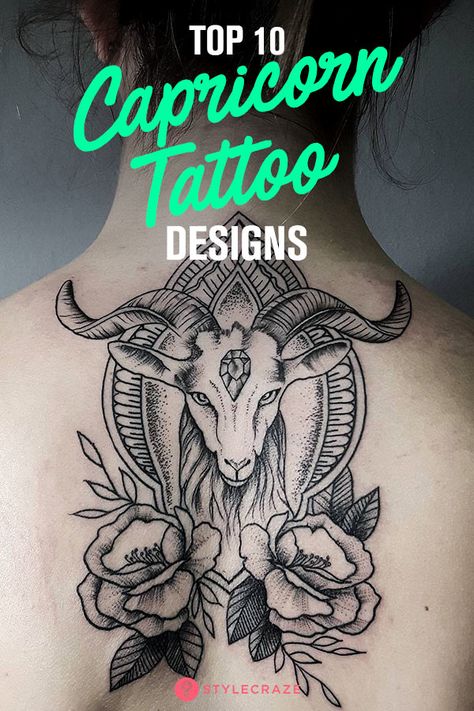 Top 10 Capricorn Tattoo Designs Capricorn Tattoo Designs, Capricorn Sign Tattoo, 16 Tattoo, Minimalist Tattoo Ideas, Horoscope Tattoos, Capricorn Tattoo, Single Line Tattoo, Aries Tattoo, Queen Tattoo