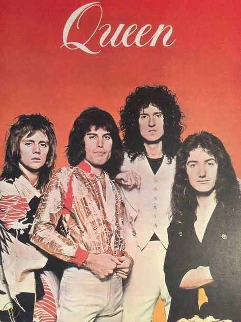 Vintage Queen Poster Pin-Up 1970's London Rock Band Freddie Mercury Memorabilia | #1869184093 Pulp Fiction Poster, Desenio Posters, Poster Musik, Posters Decor, Pop Art Vintage, Arte Pin Up, Vintage Music Posters, Queen Poster, Band Poster