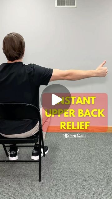 Dr. Michael Rowe | SpineCare on Instagram: "Dr. Rowe shows one easy move that may give upper back pain and tightness relief within seconds.  Let us know how it works for you!  #upperbackpain #upperbackpainrelief #upperbackpainexercises" Upper Back Tightness Relief, Exercise For Upper Back Pain, Stretches For Upper Back Pain, Middle Back Exercises, Upper Back Pain Relief, Upper Back Pain Exercises, Dr Rowe, Upper Back Stretches, Michael Rowe