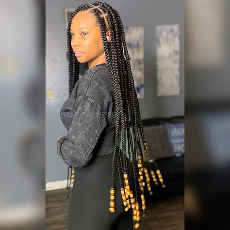 Jumbo Knotless, Protective Style Braids, Black Women Braids, Large Box Braids, Braids Boxbraids, Knotless Box Braids, Big Box Braids Hairstyles, African Hair Braiding Styles, Long Box Braids