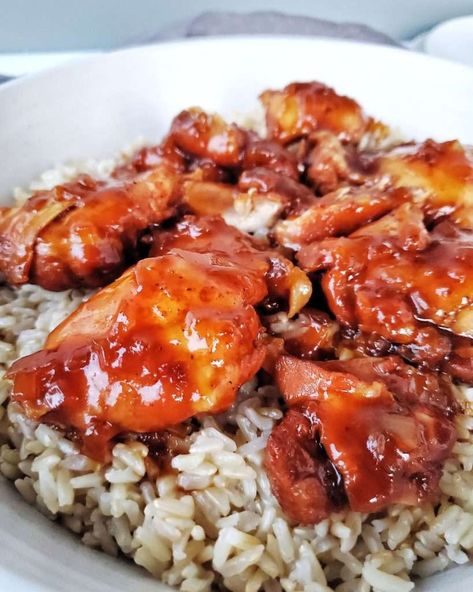 Burbon Chicken, Honey Bourbon Chicken, Whiskey Chicken, Chicken Leg Quarter Recipes, Bourbon Chicken Recipe, Bbq Chicken Breast, Honey Bourbon, Honey Bbq Chicken, Instant Pot Pasta Recipe