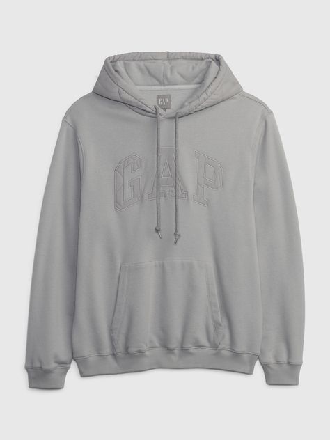 Soft cotton-blend hoodie.  Hooded neckline with drawcords.  Long sleeves with banded cuffs.  Gap arch logo at front.  Front kanga pockets.  Banded hem.  Straight silhouette with a relaxed fit.  Hits at the hip.  Models are 6′1″–6′2″ 185 cm–188 cm) with a 31″ 79 cm) waist & 32–33″ 81 cm–84 cm) inseam & are wearing Gap Boy Hoodie, Arch Logo, Boys Hoodies, School Outfits, Black Hoodie, Boy Outfits, Hoodies Men, Gap, Zip Ups