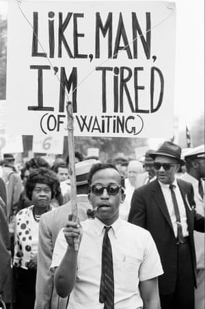 March On Washington, Tired Of Waiting, Protest Signs, Web Comics, Men In Black, Civil Rights Movement, Power To The People, African American History, Press Photo