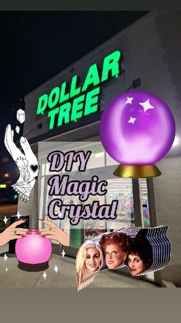 Diy Crystal Ball Dollar Tree, Crystal Ball Diy, Diy Crystal Ball, Magic Crystal Ball, The Sanderson Sisters, Decorate For Halloween, Magic Crystal, Dollar Tree Halloween, Entertainment Ideas