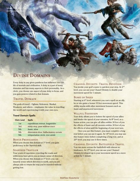 Cleric Travel Domain – DnD 5e Homebrew Wisp Character, Cleric Domains, Dnd Cleric, D D Classes, Myths & Monsters, Dungeons And Dragons Memes, Dnd Races, Dnd Classes, Dungeons And Dragons Classes