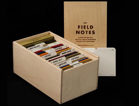 Notes Storage, Field Notes Notebook, Divider Tabs, Field Notes, Stationery Shop, Perfect Family, Wooden Case, Pen And Paper, Artist Books