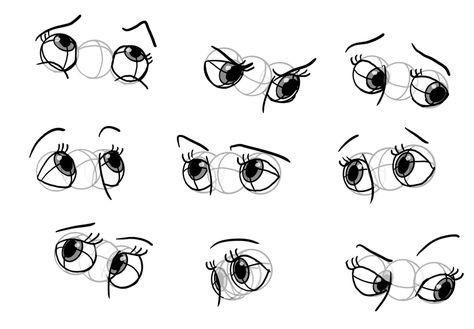 How to draw Disney character Disney Characters Eyes, Disney Expressions, How To Draw Disney, Disney Style Drawing, Faces Cartoon, Disney Eyes, Disney Art Style, Disney Drawing, Disney Character Art