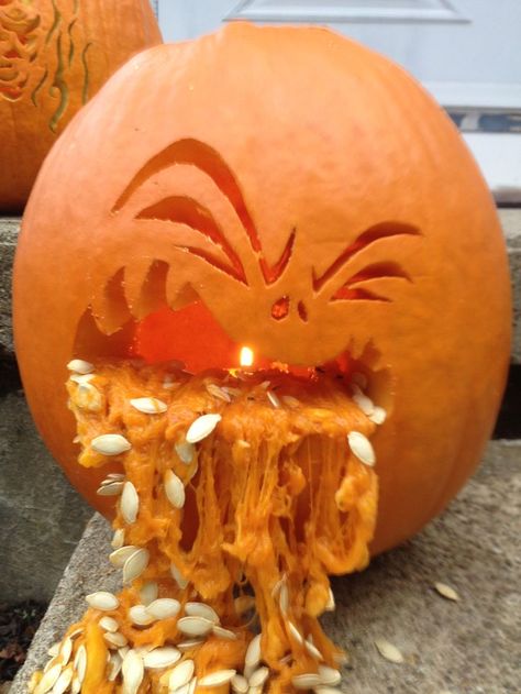 1000+ ideas about Puking Pumpkin on Pinterest | Halloween Party ... Puking Pumpkin, Unique Pumpkin Carving Ideas, Cute Pumpkin Carving, Disney Pumpkin Carving, Halloween Pumpkin Carving Stencils, Labu Halloween, Pumpkin Carving Party, Creative Pumpkin Carving, Amazing Pumpkin Carving