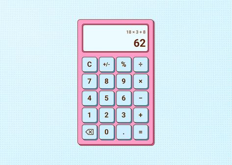 Daily UI - Day 4: Calculator by Kateryna Loi on Dribbble Cute Calculator Icon, Calculator Design, French Wall Art, Daily Ui, Design Inspo, Calculator, Ui Design, App Design, Global Community