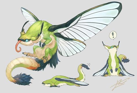 gomalemo: “Hawkmoth Dragon ” Faerie Dragon, Creature Ideas, Creature Inspiration, Mythical Animal, Fantasy Creature, Fantasy Animals, Cute Fantasy Creatures, Fantasy Beasts, Creature Drawings