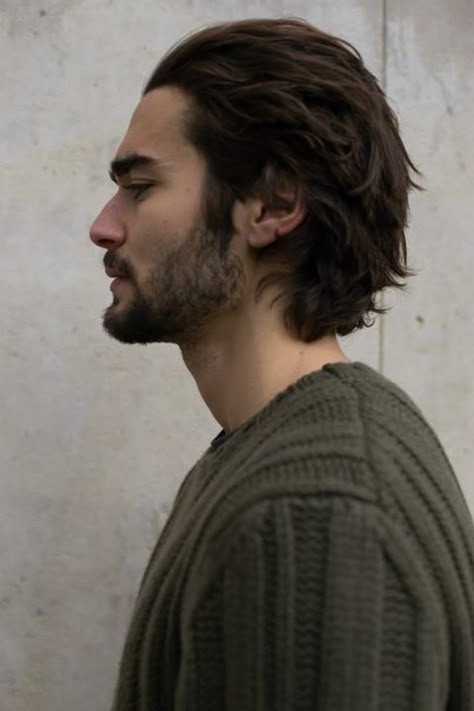 Mens Swept Back Hair, Mid Long Hair Styles Men, Long Pushed Back Hair Men, Long Brush Back Hairstyles Men, Long Swept Back Hair Men, Men’s Medium Long Hairstyles, Thick Long Hair Men, Mens Midlength Hairstyles Straight, Longer Hair Styles For Men