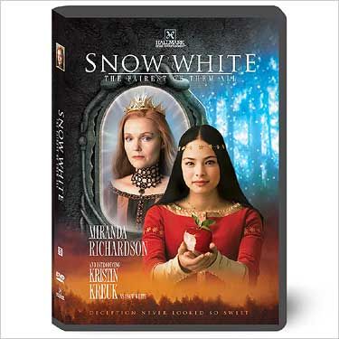 Snow White: The Fairest of Them All (2001) Snow White Movie, Snow White Photos, Miranda Richardson, Clancy Brown, Warwick Davis, Hallmark Homes, The Fairest Of Them All, Baby In Snow, Vera Farmiga