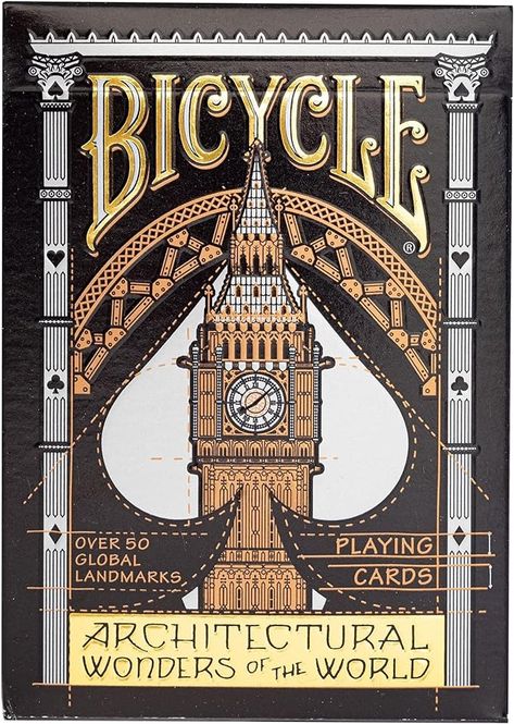 Amazon.com: Bicycle Architectural Wonders of The World Playing Cards, Black : Toys & Games Bicycle Cards, Bicycle Playing Cards, Card Deck, Christmas Wishlist, Deck Of Cards, Wonders Of The World, Playing Cards, Bicycle, Great Gifts