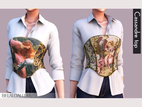 Tapestry Corset, Pelo Sims, Sims 4 Cc Clothes, Sims Clothes, Sims 4 Dresses, Sims 4 Characters, Sims4 Clothes, Sims Four, Cc The Sims 4