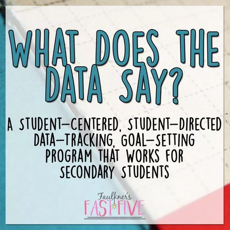 What Does the Data Say? Student-Directed Data Program for Middle and High School Classroom Management Songs, Data Driven Instruction, Student Data Binders, Data Folders, Student Data Tracking, Teacher Data, Simple Chart, Data Wall, Data Room