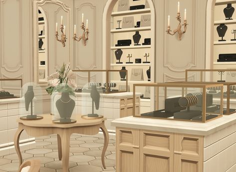 La Bijouterie, by bbygyal123 & lijoue ♡ | Patreon Sims 4 Jewelry Clutter, Sims 4 Jewelry Store, Sims 4 Cc Clothing Store, Sims 4 Cc Retail Clutter, Sims 4 Roses, Sims 4 Walk In Closet, Sims 4 Jewellery, Sims 4 Villa, Sims 4 Community Lots