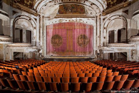 Proctors Theatre in Troy, NY - Beautiful old Vaudeville Era Theatre that's been closed since 1977. They are now making plans to "stabilize" it and will spend 7+ million dollars to do so. Run Film, City Of Troy, Troy New York, Street Theatre, Theatre Interior, Troy Ny, Marble Columns, Old Cinema, Filthy Rich