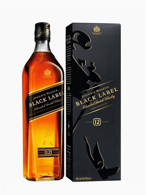 Johnnie Walker Black Label, Johnny Walker Blue Label, Johnnie Walker Black, Black Whiskey, Blended Scotch Whisky, Scotch Whiskey, Johnnie Walker, Wine Packaging, Bourbon Whiskey