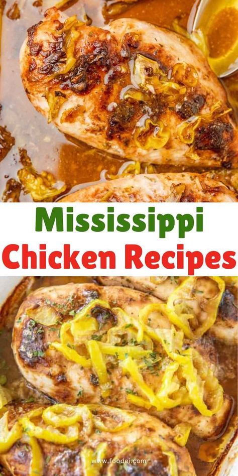 Savor the incredible flavors of Mississippi Chicken! 🍗🔥 This delicious recipe combines tender chicken with zesty ranch, buttery goodness, and a touch of spice. Perfect for an easy weeknight dinner or a crowd-pleasing meal! 😋 #MississippiChicken #ChickenRecipes #EasyDinner #ComfortFood #WeeknightMeals #SouthernCooking #QuickAndDelicious Mississippi Chicken Recipe, Mission Chicken, Mississippi Chicken Slow Cooker, Crockpot Mississippi Chicken, Mississippi Chicken, Zesty Ranch, Chicken Gumbo, Winter Meals, Touch Of Spice