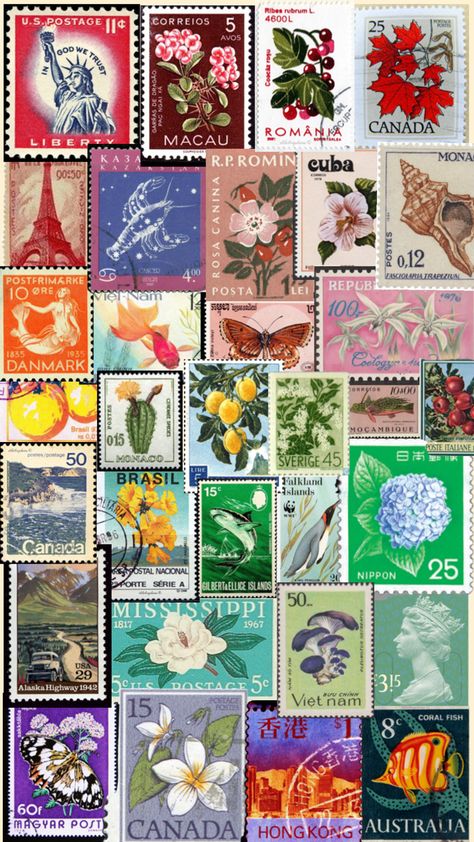 My favourite vintage stamps Stamp Collage, Stamps Design, Postage Stamp Design, Postage Stamp Art, Postal Stamps, Vintage Stamps, Stamp Design, Stamp Collecting, Postage Stamps