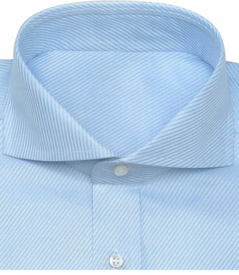 Cutaway Collar Dress Shirt, Shirt Collars, Custom Dress Shirts, Shirt Collar Styles, Collar Shirt Men, Men Fashion Casual Shirts, Cutaway Collar, Stand Out In A Crowd, Shirt Maker