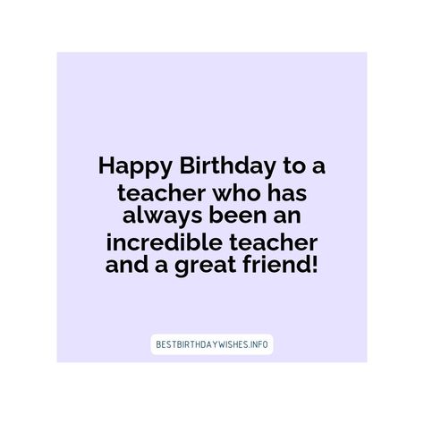 Teachers play an important role in the life of every student. It is important to show teachers how much we appreciate their hard work and dedication. ... | # #BirthdayWishes Check more at https://www.ehindijokes.com/inspirational-quotes-celebrate-teachers-birthday/ Teacher Friends Quotes Funny, Birthday Dedication Quotes, Happy Birthday Teacher Quotes, Happy Birthday Teacher Card, Caption For Teachers, Happy Birthday Teacher Wishes, Birthday Quotes For Teacher, Happy Birthday Paragraph, Happy Birthday Teacher