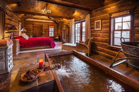 11 of the Most Unique Places To Stay In Colorado Romantic Cabin Getaway, Dunton Hot Springs, Hot Tub Room, Colorado Cabins, Romantic Cabin, Secluded Cabin, Building Remodeling, Getaway Cabins, Spring Resort