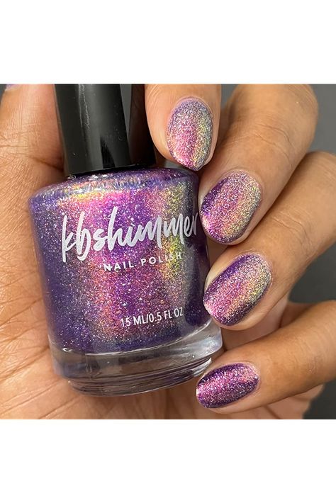 KBShimmer Paired Up Nail Polish 0.5 oz Full Sized Bottle Holo Glitter Nails, Face Fun, Birthday Nail Designs, 2023 Nail, Polished Nails, Shimmer Nail Polish, Cuticle Cream, Fuzzy Boots, Plum Wedding