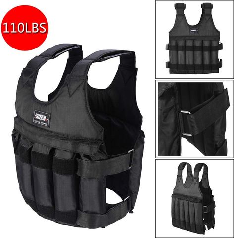 $49.99 Weighted Vest for Men Workout - Adjustable Weight Vests 20lbs/ 30lbs/ 40lbs/ 50lbs/ 100lbs Max Loading 110lbs Workout Equipment for Training Running Jogging Cardio for Men Women Kids Sand Workout, Weight Vest Workout, Workout Boxing, Boxing Training Workout, Sand Clothes, Weighted Vest, Adjustable Weights, Weight Training Workouts, Strength Training Equipment