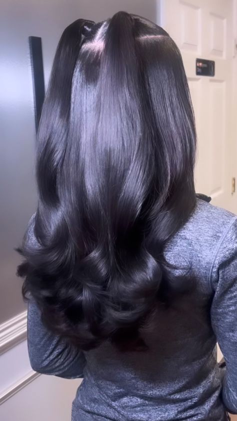 Latina Hairstyles Long, Cute Latina Hairstyles, Middle School Hairstyles, Latina Hair, Exotic Hairstyles, Pony Tails, Birthday Hairstyles, Coily Hair, Long Black Hair