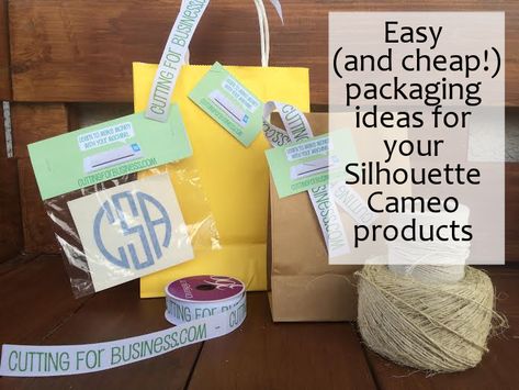 Cheap Packaging Ideas, Cheap Packaging, Cricut Products, Plastic Gift Bags, Cheap Ideas, Silhouette Curio, Silhouette Tutorials, Shaped Cards, Trendy Gifts