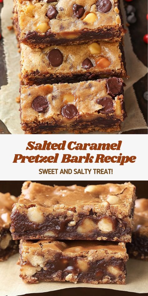 Sweet, salty, and oh-so-addictive—this Salted Caramel Pretzel Bark is the perfect snack for any occasion!

Ingredients:

12 oz semi-sweet chocolate chips (one whole bag)
8 oz pretzels (half of a 16-oz bag)
11 oz Kraft caramel (one whole bag)
2 tablespoons heavy cream
Sea salt for sprinkling Chocolate Pretzel Caramel Bark, Chocolate Caramel Pretzel Cookies, No Bake Caramel Pretzel Bars, Pretzel Chips Recipe, Kraft Caramel Bits Recipes, Toffee Pretzel Bark, Caramel Pretzel Bars, Pretzel Toffee Bark, Caramel Pretzel Cookies