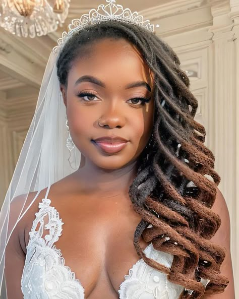 Bridal Hairstyles Locs, Wedding Locs Hairstyles For Women, Dreadlock Wedding Hairstyles Black Women, Locs Wedding Hairstyles, Wedding Locs Hairstyles, Dreadlock Wedding Hairstyles, Loc Goals, Locs Styles, Natural Hair Bride