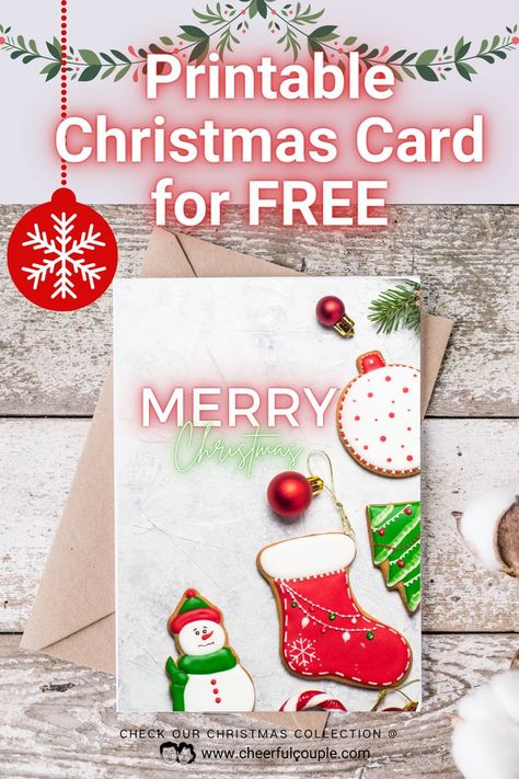 Cute Image of Free Printable Christmas Card - 5x7 PDF Free Printable Christmas Cards, Printable Christmas Cards, Co Workers, Printable Christmas, Funny Cards, Christmas Wishes, Simple Cards, Christmas Printables, Family Friends