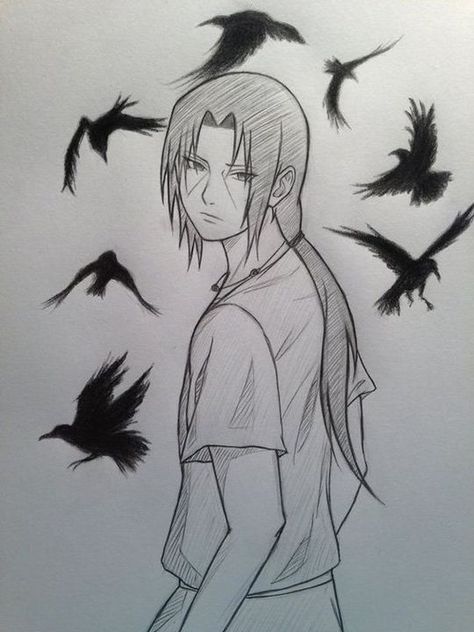 Naruto Sketch Drawing, Itachi Uchiha Art, Naruto Sketch, Naruto Drawings, Uchiha Itachi, 판타지 아트, Anime Drawing, Naruto Art, Itachi Uchiha