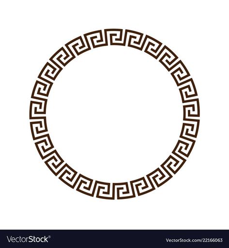 Greek Circle, Greek Ornament, Greek Pattern, Elements Tattoo, Greek Mythology Tattoos, Ornament Vector, Geometric Design Art, Mythology Tattoos, Greek Tattoos