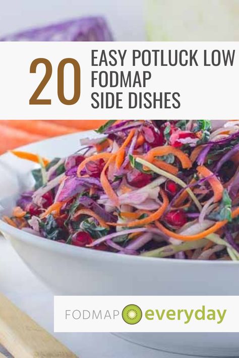 We have 20 recipes for you that will thrill the party-goers – and get you invited back as a star guest! Fodmap Side Dishes, Apple Carrot Salad, Easy Potluck Side Dishes, Easy Potluck, Potluck Side Dishes, Kale Quinoa, Kale Quinoa Salad, How To Store Potatoes, Carrot Salad