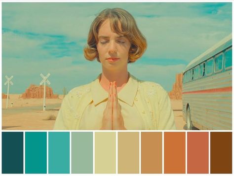 Cinema Palettes on Twitter: "Asteroid City (2023, trailer) ■Director: Wes Anderson ■Cinematography: Robert D. Yeoman ■Production Design: Adam Stockhausen ■Set Decoration: Kris Moran ■Costume Design: Milena Canonero ■Makeup and Hair department head: Julie Dartnell ■Colorist: Gareth Spensley https://t.co/52HLWXaCUA" / Twitter Wes Anderson Cinematography, Cinema Palettes, Wes Anderson Color Palette, West Anderson, Cinema Ideas, Anderson Aesthetic, Wes Anderson Aesthetic, Asteroid City, Wes Anderson Style